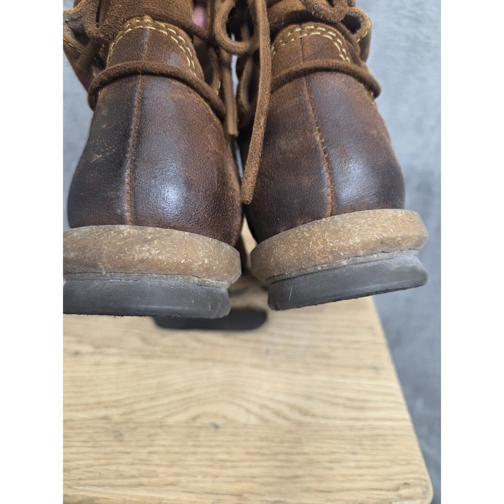 Born Taran Boots Women's Size 7.5 Brown Distressed Suede Leather Ankle Booties - Picture 10 of 13